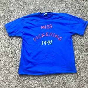 Vintage 1991 Hanes Single Stitched miss Pickering Tshirt Mens Size XXL